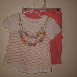SZ 3T Toddler Old Navy Capri pants set
